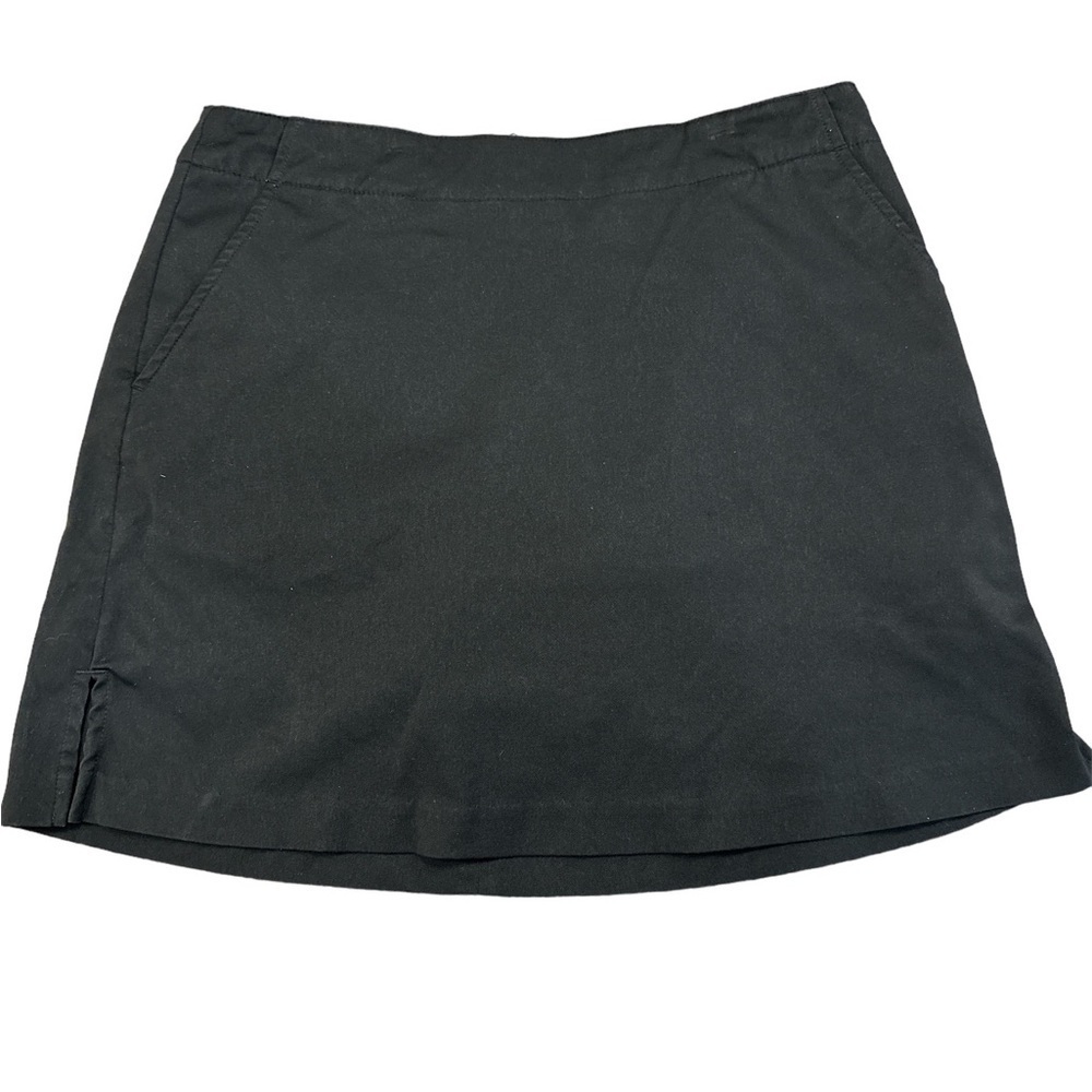 Lady Hagen Skort Black Size 6 Excellent 2 Front Pockets Rear Zip Pocket